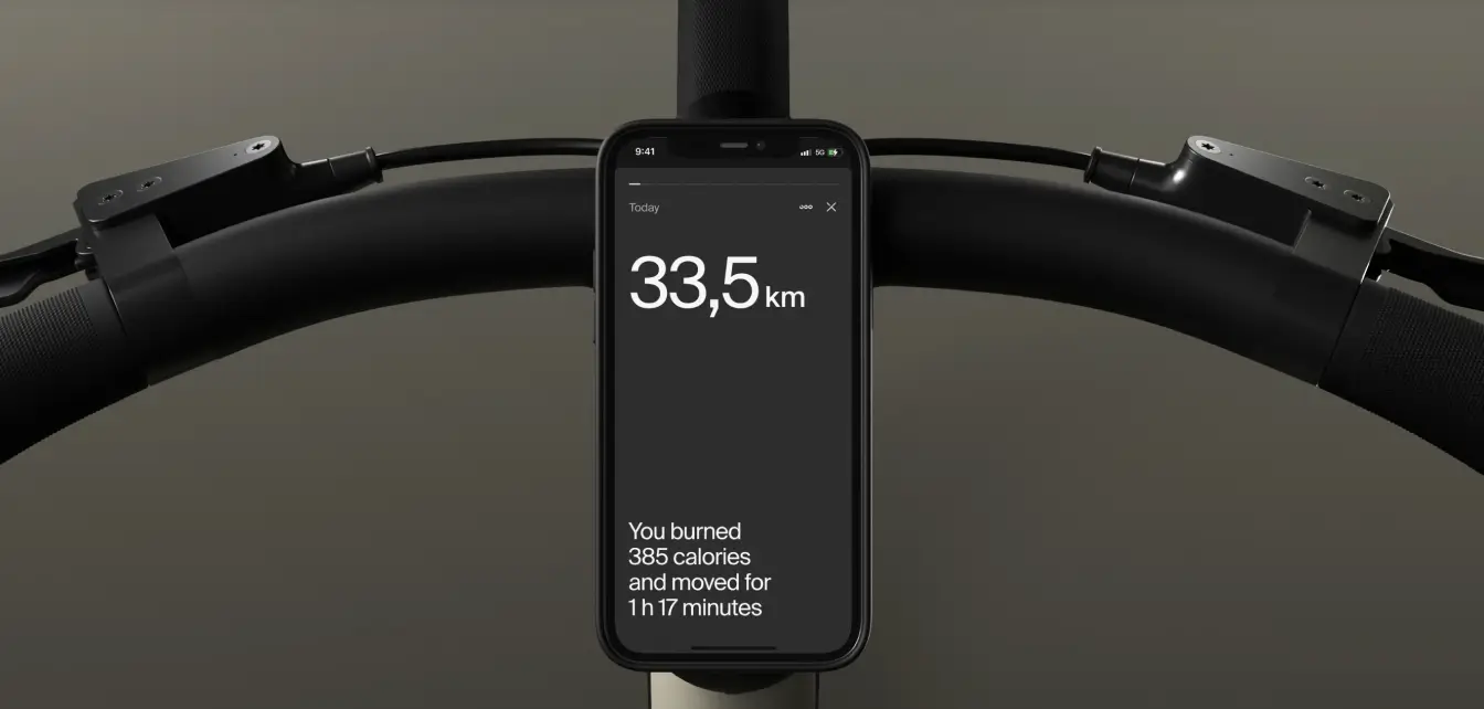 Bike with phone, that has special app